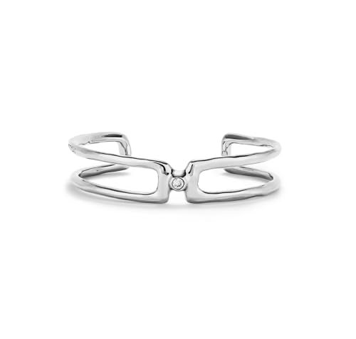UNO de 50 Doppeltes versilbertes Armband mit weißem Topas, Mediano, Silber, Kein Edelstein UNO de 50 Doppeltes versilbertes Armband mit weißem Topas, Mediano, Silber, Kein Edelstein von Uno de 50