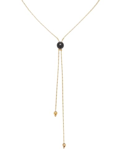 UNO de 50 | langer Anhänger | mit verstellbarer Kette und schwarzem Muranoglas | 18 Karat vergoldet | handgefertigter Schmuck | Hergestellt in Spanien, talla unica, Muranoglas, Kein Edelstein UNO de 50 | langer Anhänger | mit verstellbarer Kette und schwarzem Muranoglas | 18 Karat vergoldet | handgefertigter Schmuck | Hergestellt in Spanien, talla unica, Muranoglas, Kein Edelstein von Uno de 50