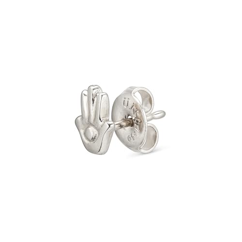 Uno de 50 Hamsa handgeformter Piercing-Ohrring aus Sterlingsilber mit Metalllegierung von Uno de 50