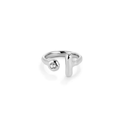 UNOde50 Offener Ring aus versilbertem Sterlingsilber mit weißem Topas von Uno de 50