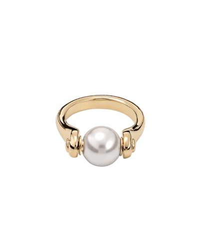 Uno de 50 RING AUS 18 Karat vergoldeter METALLLEGIERUNG MIT MUSCHELPERLE von Uno de 50