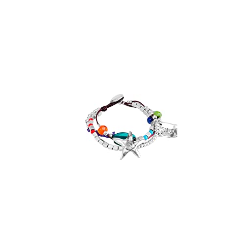 Uno De 50 Damen-Armband Versilbert Leder Perle Mehrfarbig 16 cm - PUL0892MTLMCL0M von Uno de 50