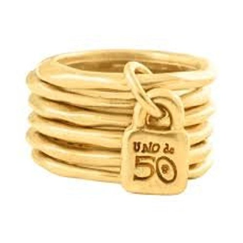 Uno de 50 Mehrreihiger Ring mit 18-karätigem Gold, Metall, Kein Edelstein von Uno de 50