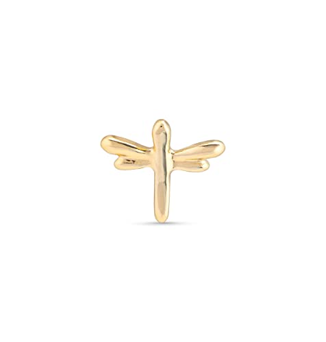 Uno de 50 Piercing-Ohrring aus 18 Karat vergoldeter Metalllegierung in Libellenform Uno de 50 Piercing-Ohrring aus 18 Karat vergoldeter Metalllegierung in Libellenform von Uno de 50