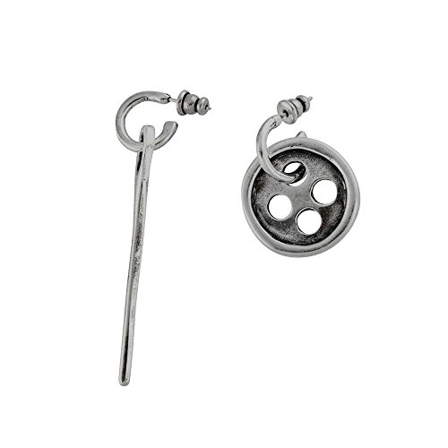 Uno de 50 Unisex-Ohrringe aus Metalmix mit 15 Mikron Silber PEN0017MET X von Uno de 50