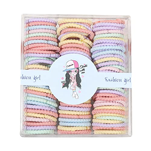 Basketball Kostüm 100 Stück Mädchen bunte elastische Haarbänder Kinder Pferdeschwanz Gummi Zubehör Herren Haarband (M, One Size) von UnoSheng