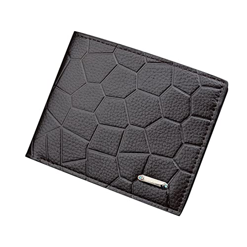 Brieftasche Damen Groß Schwarz Mode Streifen einfache Kurze Geldbörse Damen Herren offene Geldbörse mehrere Kartenfächer Clutch Bag Geldbörsen Herren Klein (A, One Size) von UnoSheng