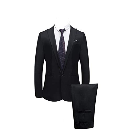 Business Anzug Mit Anzughose Herren - Anzug Herren 2 Teilig Classic Version Von Schwarz Anzüge Business Hochzeit Party Formelle Anzug Elegante Ein-Knopf Anzugjacke Slim Fit Blazer Herrenanzug von UnoSheng