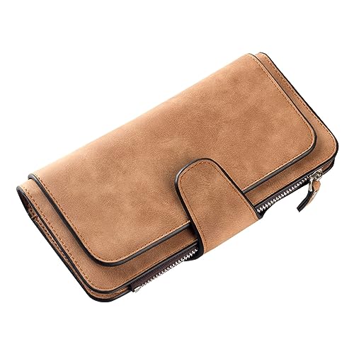 Geldbörsen Damen Frauen Bifold Wallet Clutch Kartenhalter Geldbörse Organizer Damen Geldbörse Geldbörse Multi Color Card Position Handytasche Ledergeldbörse Herren 1 in Geldbörsen (Brown, One Size) von UnoSheng