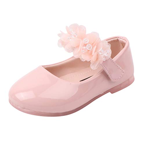 Mary Jane Prinzessin Schuhe MäDchen, Lackschuhe Elegante Blumen Kinderschuhe Weichen Sohle rutschfest Tanzschuhe Kinder Schuhe Ballerinas Herbst Einzelne Schuhe Party Hochzeit Kleid Schuhe von UnoSheng
