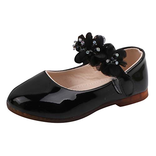 Mary Jane Prinzessin Schuhe MäDchen, Lackschuhe Elegante Blumen Kinderschuhe Weichen Sohle rutschfest Tanzschuhe Kinder Schuhe Ballerinas Herbst Einzelne Schuhe Party Hochzeit Kleid Schuhe von UnoSheng