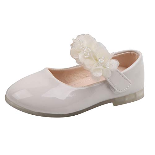 Mary Jane Prinzessin Schuhe MäDchen, Lackschuhe Elegante Blumen Kinderschuhe Weichen Sohle rutschfest Tanzschuhe Kinder Schuhe Ballerinas Herbst Einzelne Schuhe Party Hochzeit Kleid Schuhe von UnoSheng