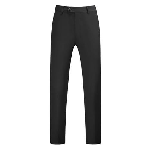 Stoffhose Herren Elegant Stretch - Schwarze Anzughose Herren Slim Fit Businesshose Einfarbig Basic Anzug hose Stilvolle Casual Enge hose Mit Taschen Angenehme Praktische Männer hosen Übergrößen von UnoSheng