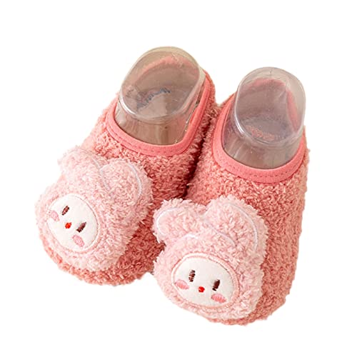 UnoSheng Damen Glitzer Schuhe Säuglingskleinkindschuhe Jungen Babyschuhe weiche Sohle Slip On Schuhe Tier schmücken Kleinkindschuhe Babylauflernschuhe (Pink, 23 Toddler) von UnoSheng