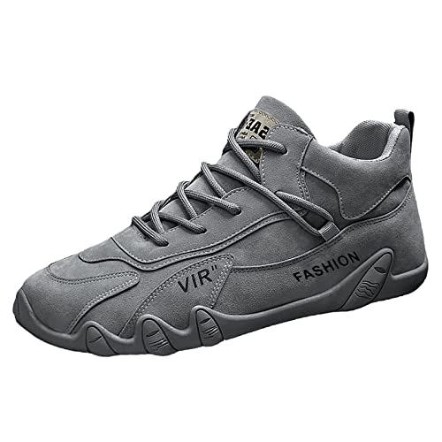 UnoSheng Herren Leder Tennisschuhe Herren Indoor Teppich Sommerschuhe Herren leicht größe 47 Freizeitschuhe Herren wasserdicht Sportschuhe Herren fitnessstudio 49 Schwarze Anzugschuhe von UnoSheng