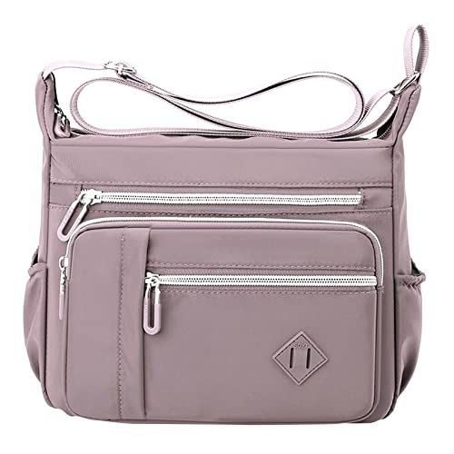 UnoSheng Sportleggins Mit Taschen Damen Damen Schulter Handtasche Geräumig Mehrere Taschen Tasche Damen Crossbody Geldbörse Mode Tragetasche Top Satchel Taktische Hüfttasche Kleine (Grey, One Size) von UnoSheng