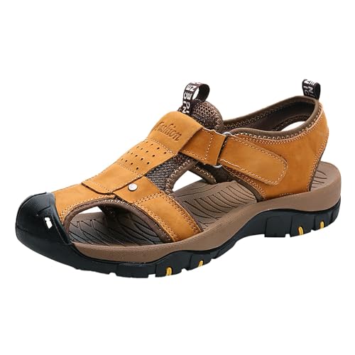 UnoSheng Wandernsandalen Herren Sommer Leicht Sportsandalen AushöHlen Weiche Sohle Treckingsandalen Offene Toe Sommersandaletten FüR MäNner Outdoor Boots von UnoSheng