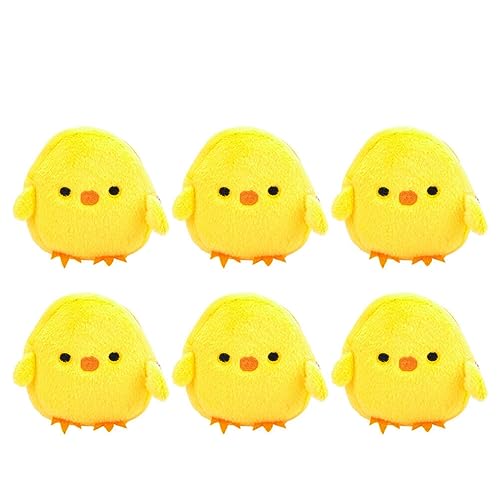 Reißverschluss Geldbörse 6Pcs Schöne Kleine Gelbe Huhn Münze Geldbörsen Küken Form Ändern Geldbörsen Kinder Geldbörsen, gelb, 12x12cm, modisch von Unomor