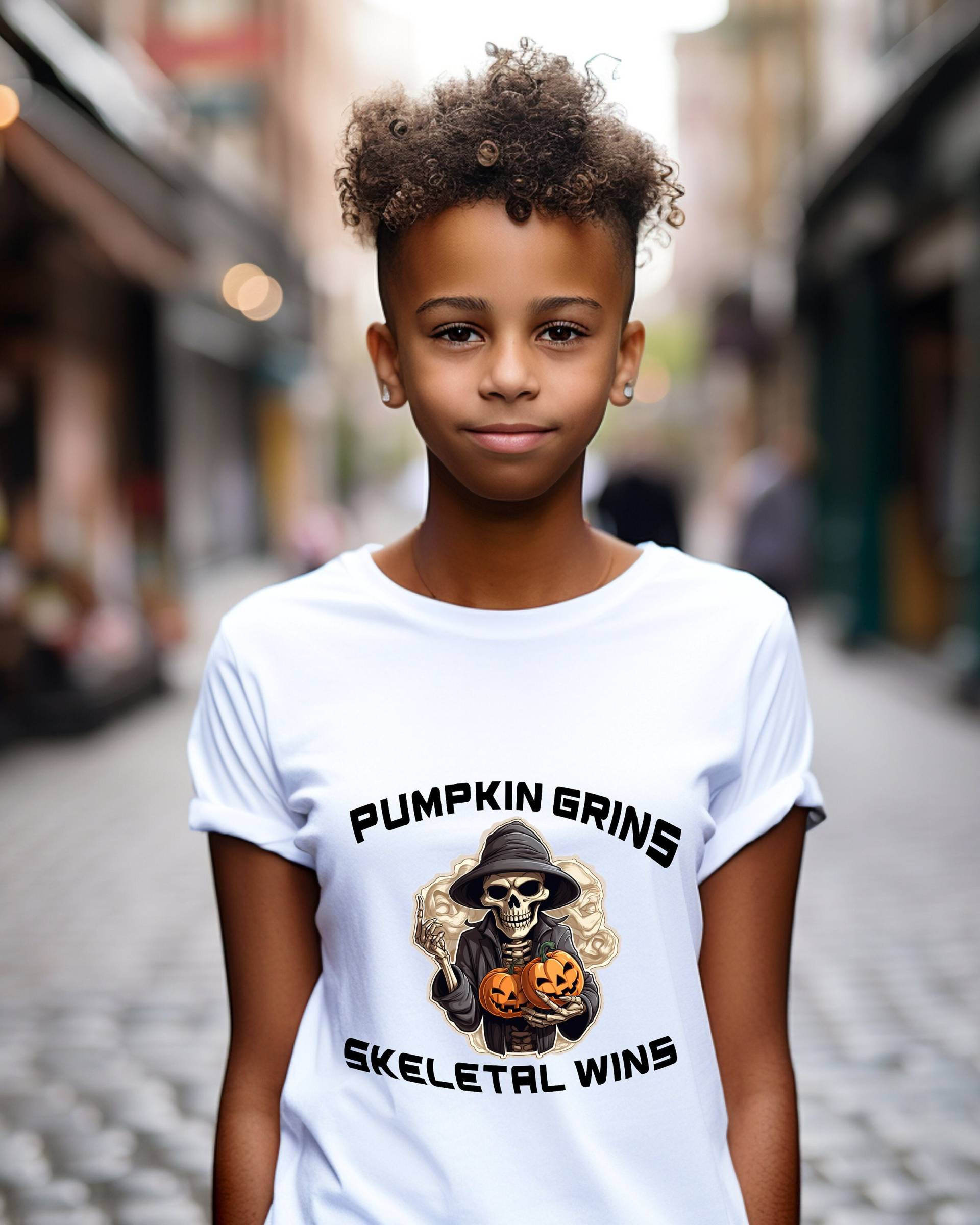 Halloween Shirt Für Kinder Mit Skelett Und Kürbissen Halloween Shirt Für Kinder Mit Skelett Und Kürbissen von UnpluggedShopArt