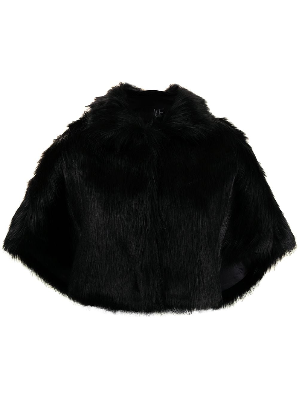 Unreal Fur Cape mit Faux Fur - Schwarz von Unreal Fur