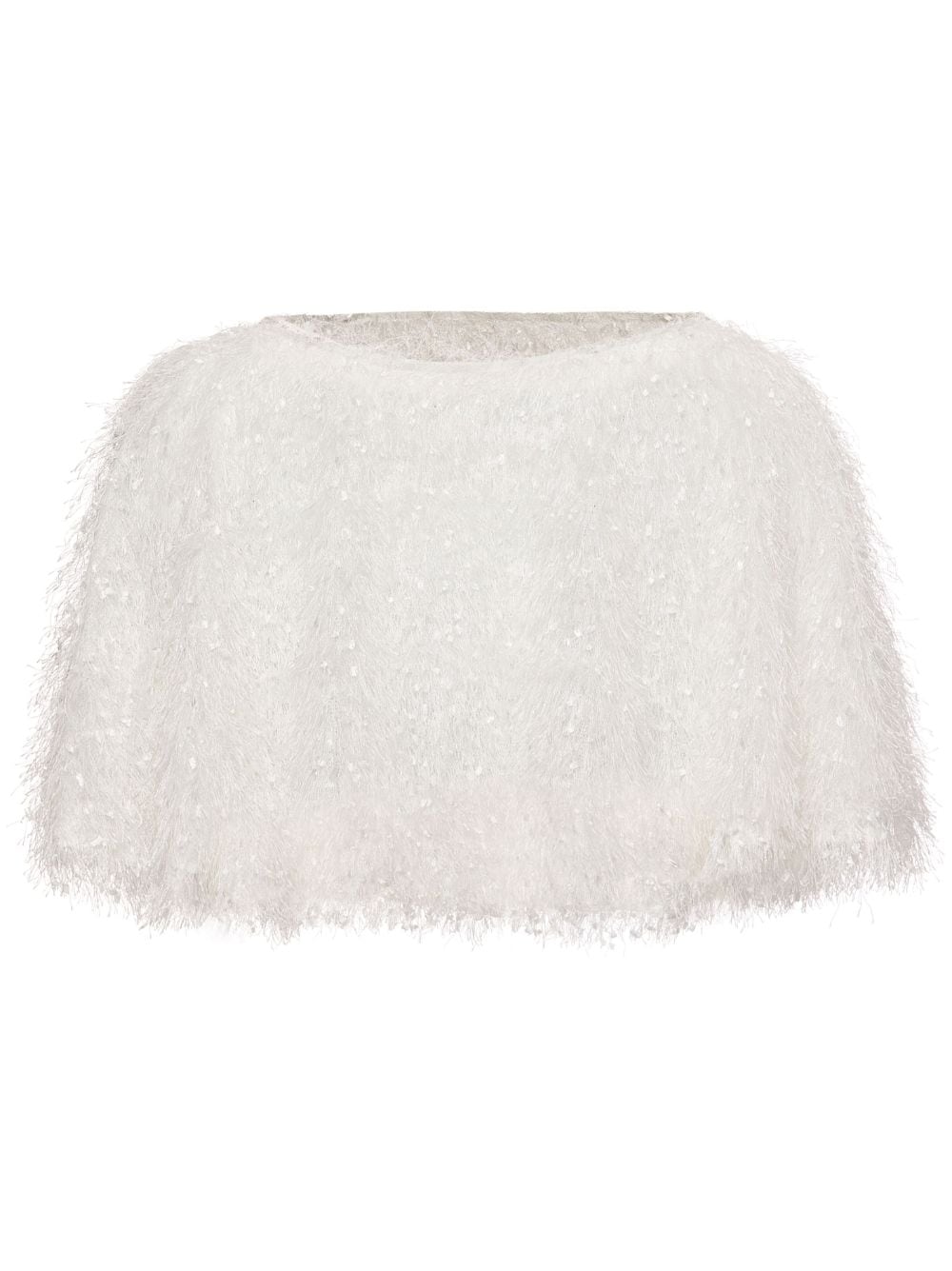 Unreal Fur Pluma Cropped-Cape - Weiß von Unreal Fur