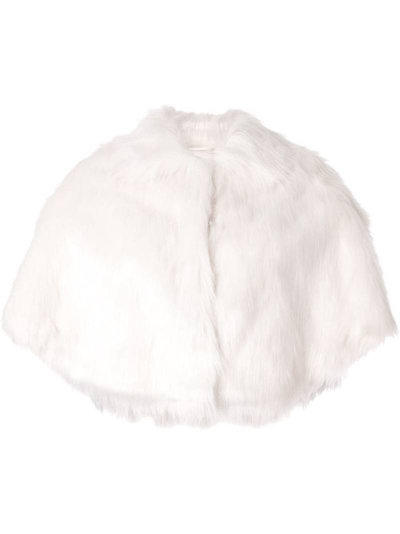 Unreal Fur Schal mit Faux Fur - Weiß von Unreal Fur