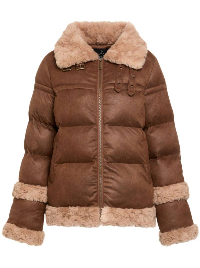 Unreal Fur Steppjacke aus Faux Fur - Braun von Unreal Fur