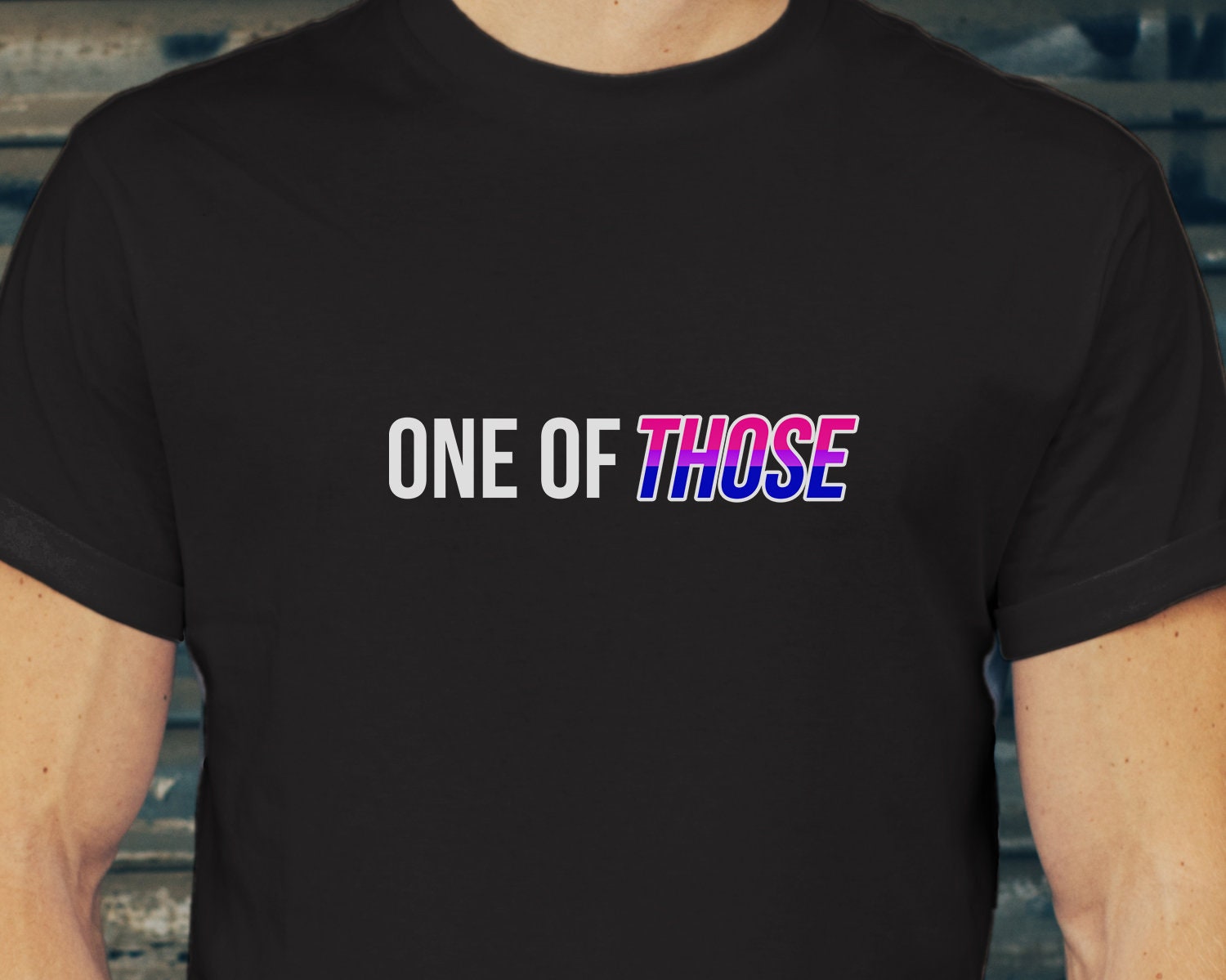 Eines Der T-Shirt Bisexuellen Bi Pride Flagge Eines Der T-Shirt Bisexuellen Bi Pride Flagge von UnrulyCloth