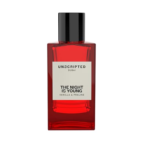 UNSCRIPTED The Night Is Young Eau de Parfum Unisex 100ml – Langanhaltendes Arabisches Parfüm für Damen und Herren mit Cognac, Zimt, Sandelholz, Tonkabohne und Vanille – Duftspray inspiriert von Dubai von Unscripted