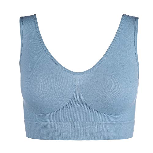 UnsichtBra Bustier Damen BH ohne Buegel | Wohlfühl Bustiers Top | Bügelloser Soft Bra | Schlaf Still Sport Bralette in vielen Farben (wellbra_sngl)(L, PasBla) von UnsichtBra