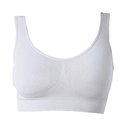 UnsichtBra Bustier Damen BH ohne Buegel | Wohlfühl Bustiers Top | Bügelloser Soft Bra | Schlaf Still Sport Bralette in vielen Farben (wellbra_sngl)(L, Weiß) von UnsichtBra