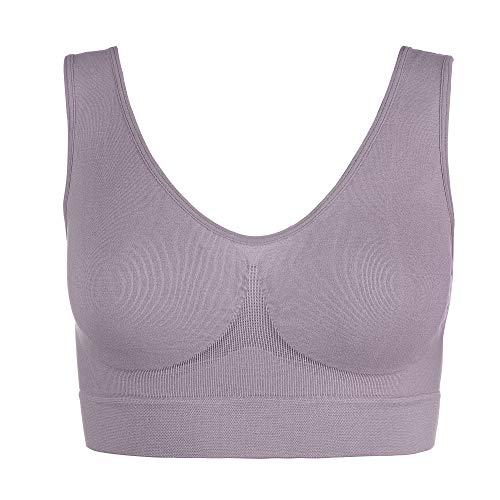 UnsichtBra Bustier Damen BH ohne Buegel | Wohlfühl Bustiers Top | Bügelloser Soft Bra | Schlaf Still Sport Bralette in vielen Farben (wellbra_sngl)(S, PasLil) von UnsichtBra