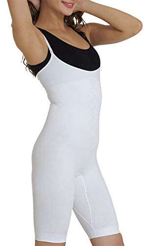 UnsichtBra Shapewear Damen Bauch Weg Body | Bauchweg Unterwäsche Korsett - Funktion | Eigener BH Bodyshaper für Frauen in schwarz, weiß u. beige (sw_2100)(L (44-50),Weiss) von UnsichtBra