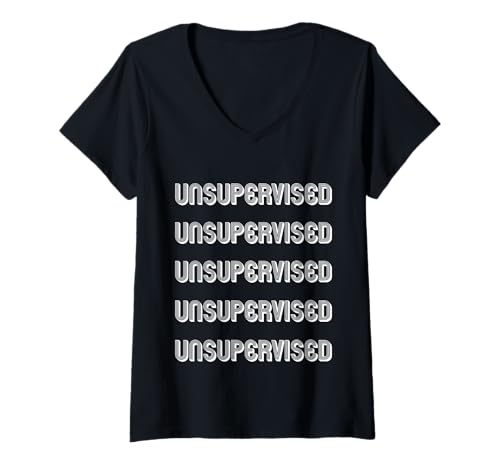 Damen Unbeaufsichtigt T-Shirt mit V-Ausschnitt Damen Unbeaufsichtigt T-Shirt mit V-Ausschnitt von Unsupervised Apparel