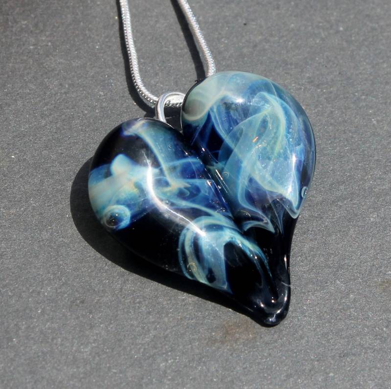 sternennacht Herz, Glas Herz Lampwork Universum Raum Schmuck sternennacht Herz, Glas Herz Lampwork Universum Raum Schmuck von UntamedRose