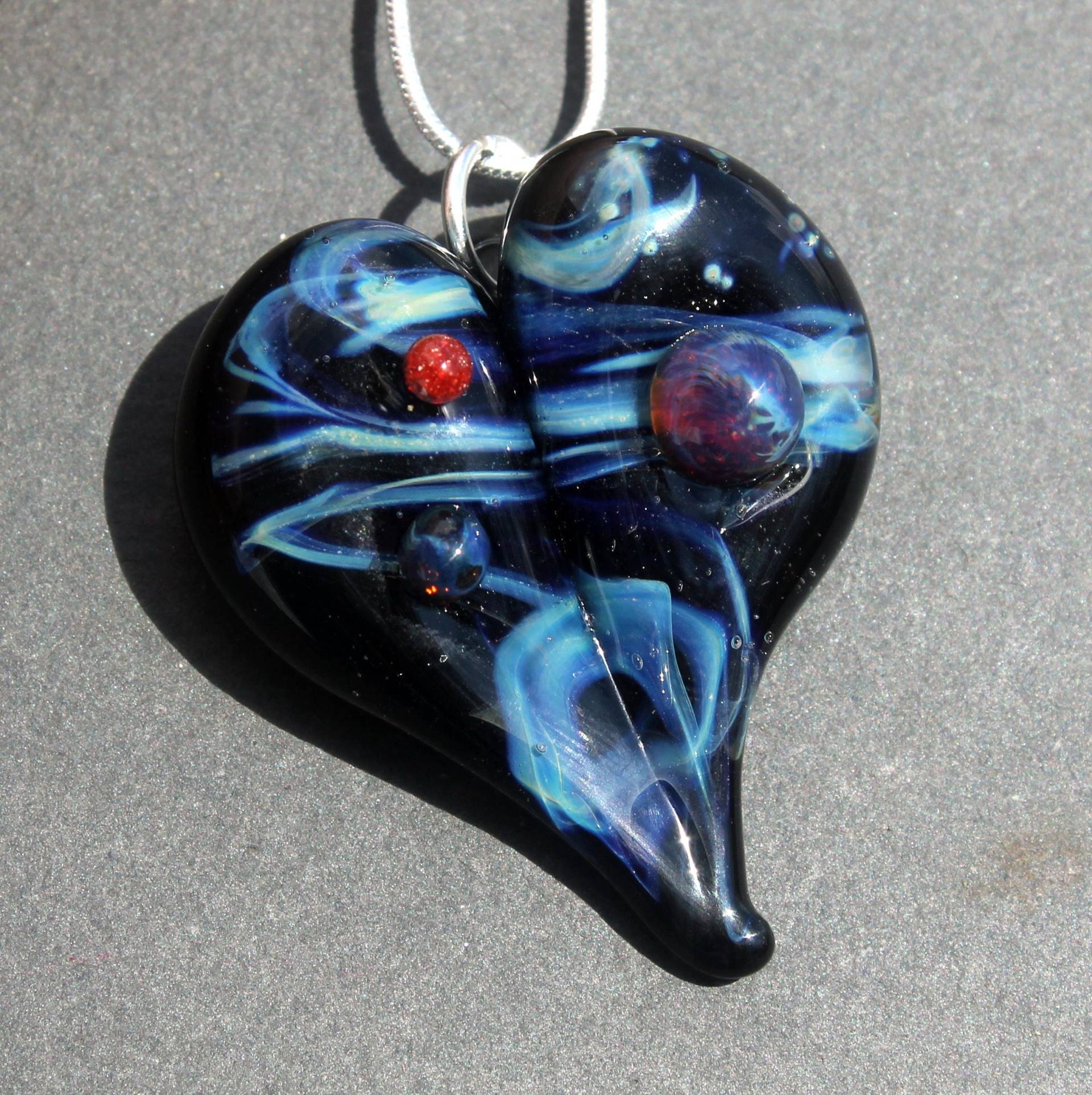 sternennacht Herz, Glas Herz Lampwork Universum Raum Schmuck sternennacht Herz, Glas Herz Lampwork Universum Raum Schmuck von UntamedRose
