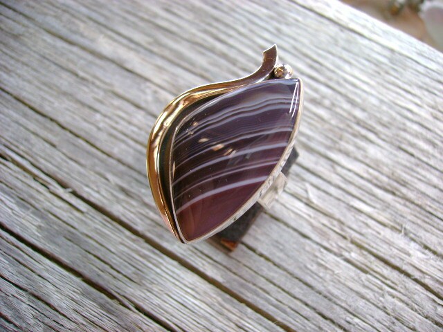 Auffälliger Botswana Achat Cocktail Ring - Größe 9 Auffälliger Botswana Achat Cocktail Ring - Größe 9 von UntamedStones