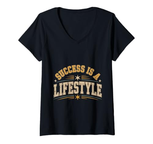 Damen Success is A Lifestyle Unternehmer Ambitionen - T-Shirt mit V-Ausschnitt von Unternehmermotivation Vibes
