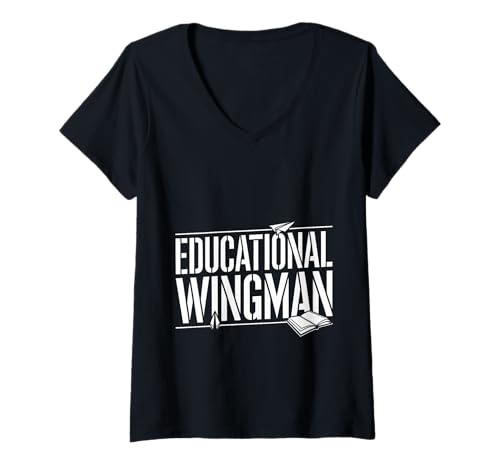 Damen Educational Wingman Unterstützung von Lehrerassistenten - T-Shirt mit V-Ausschnitt Damen Educational Wingman Unterstützung von Lehrerassistenten - T-Shirt mit V-Ausschnitt von Unterrichtsunterstützungslehrer