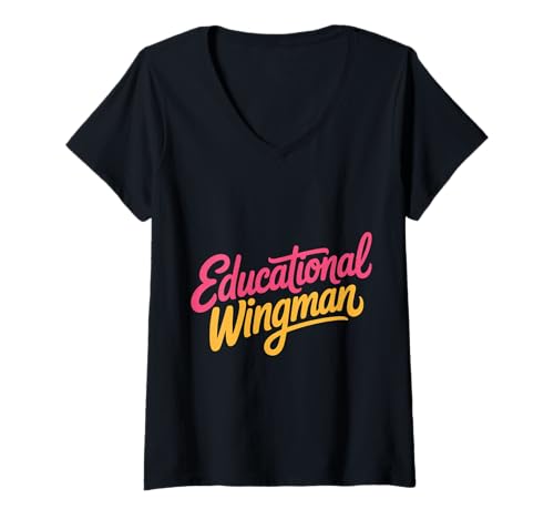 Damen Educational Wingman Unterstützung von Lehrerassistenten |- T-Shirt mit V-Ausschnitt Damen Educational Wingman Unterstützung von Lehrerassistenten |- T-Shirt mit V-Ausschnitt von Unterrichtsunterstützungslehrer