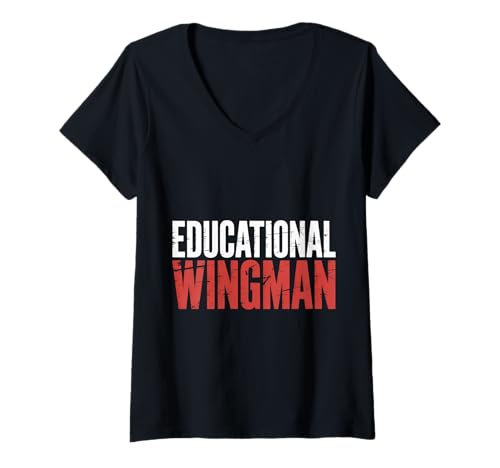 Damen Educational Wingman Unterstützung von Lehrerassistenten |- T-Shirt mit V-Ausschnitt Damen Educational Wingman Unterstützung von Lehrerassistenten |- T-Shirt mit V-Ausschnitt von Unterrichtsunterstützungslehrer