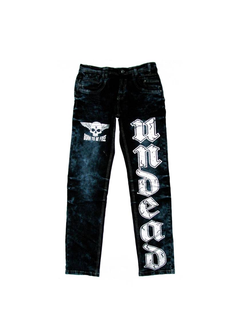 Jeans Limitiert Unisex Männer "Undead-Born To Be Free" Visual Kei J Street Fashion Biker Rocker Punk Otaku Harajuku Shibuya Style von Untotshop