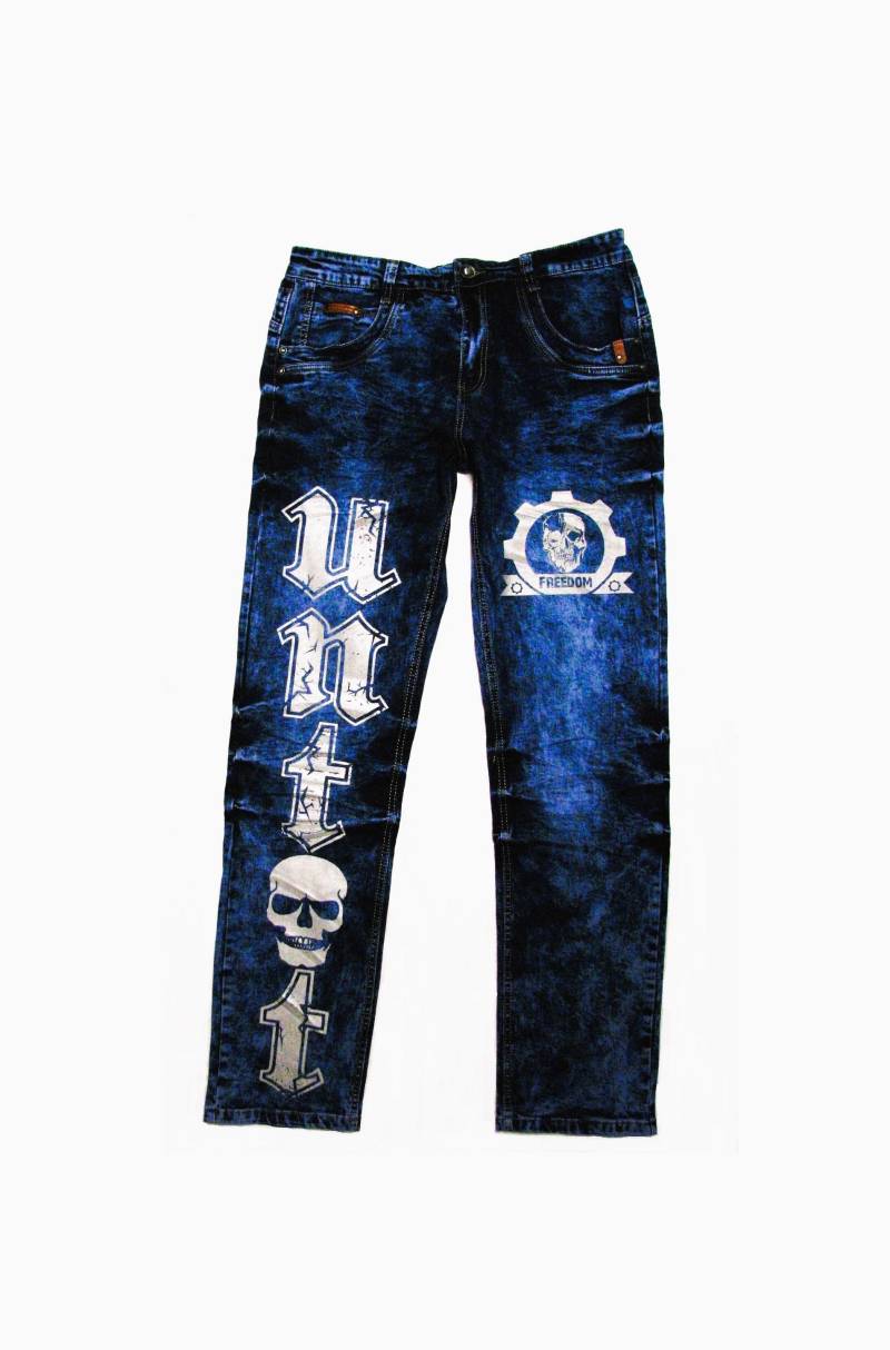 Jeans Limitiert Unisex Männer "Untot-Freedom" Untot Biker Vk J Street Fashion Harajuku Shibuya Otaku von Untotshop