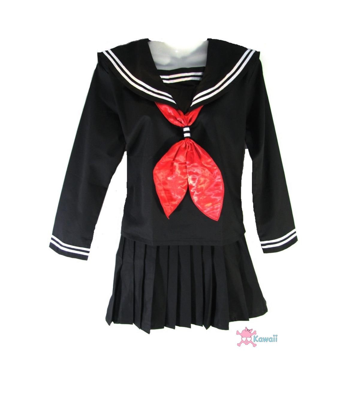Schuluniform Schwarz Kurzarmig Von Xkawaii Schuluniform Schwarz Kurzarmig Von Xkawaii von Untotshop