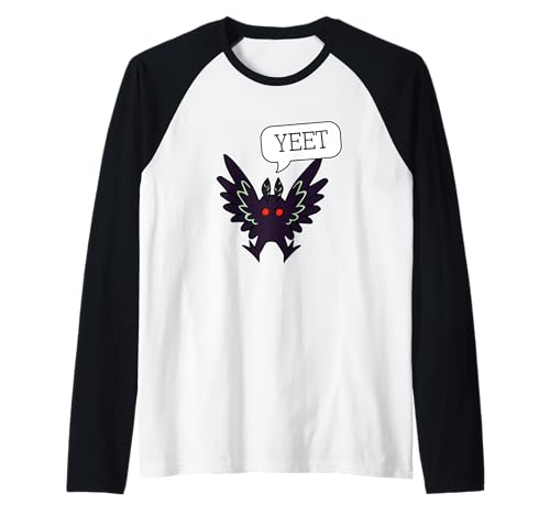 Mothman für Männer Frauen Cool Cryptid Monster Weird Raglan von Unusual Cryptozoology Graphic Monster