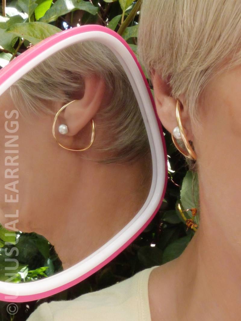 14K Gold-Filled Ohrmanschetten Nicht Durchbohrtes Paar Ohrringe, Ear Wraps, Minimalist Earring Jacket von UnusualEarrings