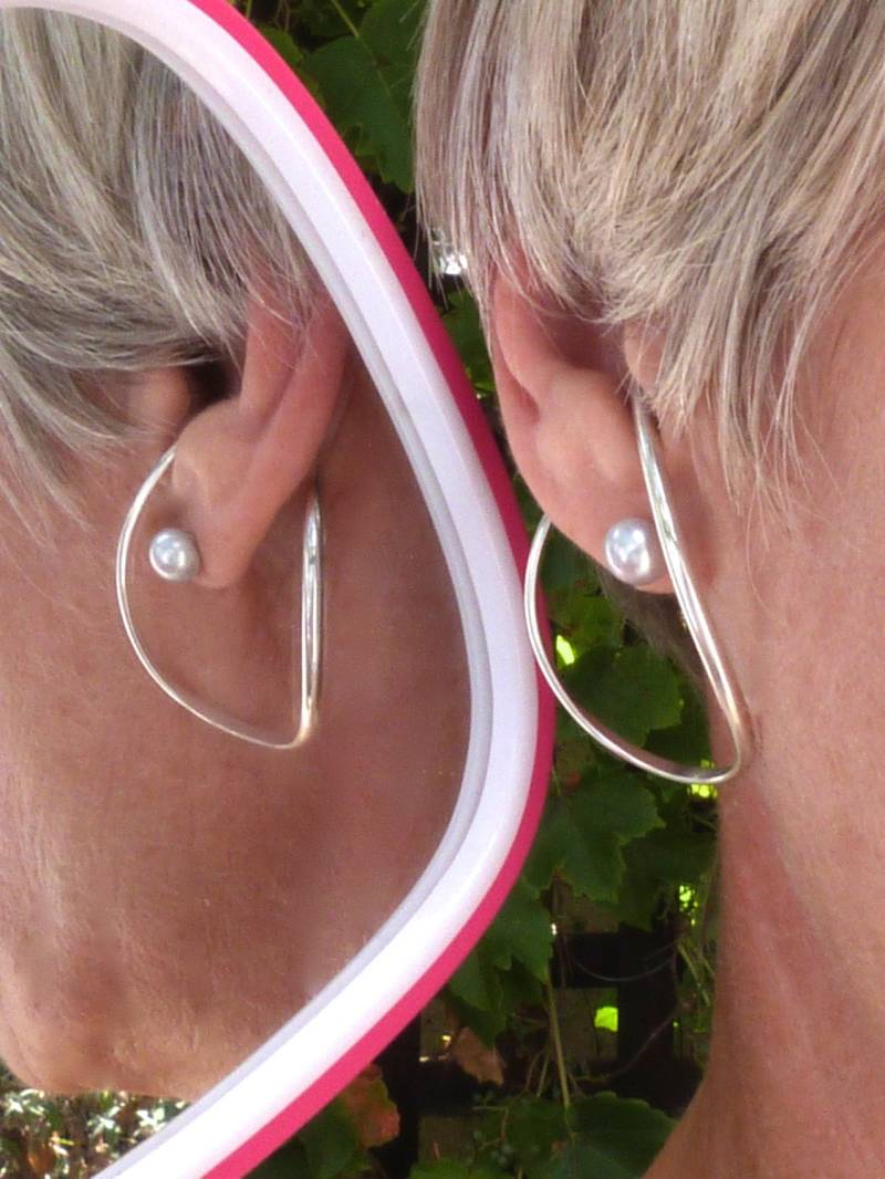 sterling Silber Nicht Durchbohrte Ohrringe Minimalist, Groß von UnusualEarrings