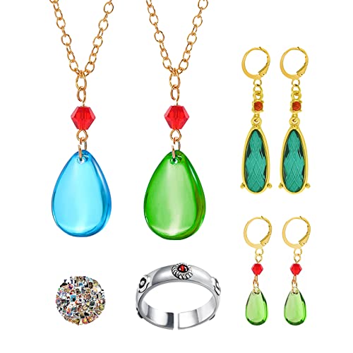 YouU 25-teiliges Howl's Moving Castle Schmuck-Set: Halskette, Ohrringe, Ring & Aufkleber - Anime-Design, Silber, Elegant, Wasserdicht - Damen für verschiedene Anlässe YouU 25-teiliges Howl's Moving Castle Schmuck-Set: Halskette, Ohrringe, Ring & Aufkleber - Anime-Design, Silber, Elegant, Wasserdicht - Damen für verschiedene Anlässe von YouU