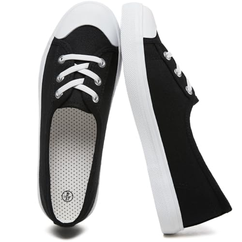 Uoidru Damen-Schlupfschuhe, niedrig, Segeltuch, leicht, lässig, Wanderschuhe, modische Arbeitssneaker, Schwarz, 35.5 EU Uoidru Damen-Schlupfschuhe, niedrig, Segeltuch, leicht, lässig, Wanderschuhe, modische Arbeitssneaker, Schwarz, 35.5 EU von Uoidru