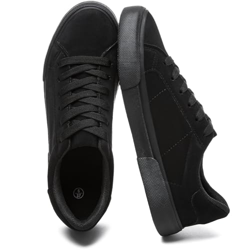 Uoidru Sneakers für Damen, Tennisschuhe, Wildleder, Freizeitschuhe, modisch, bequem, Walking-Sneaker, Schwarz, 38.5 EU Uoidru Sneakers für Damen, Tennisschuhe, Wildleder, Freizeitschuhe, modisch, bequem, Walking-Sneaker, Schwarz, 38.5 EU von Uoidru